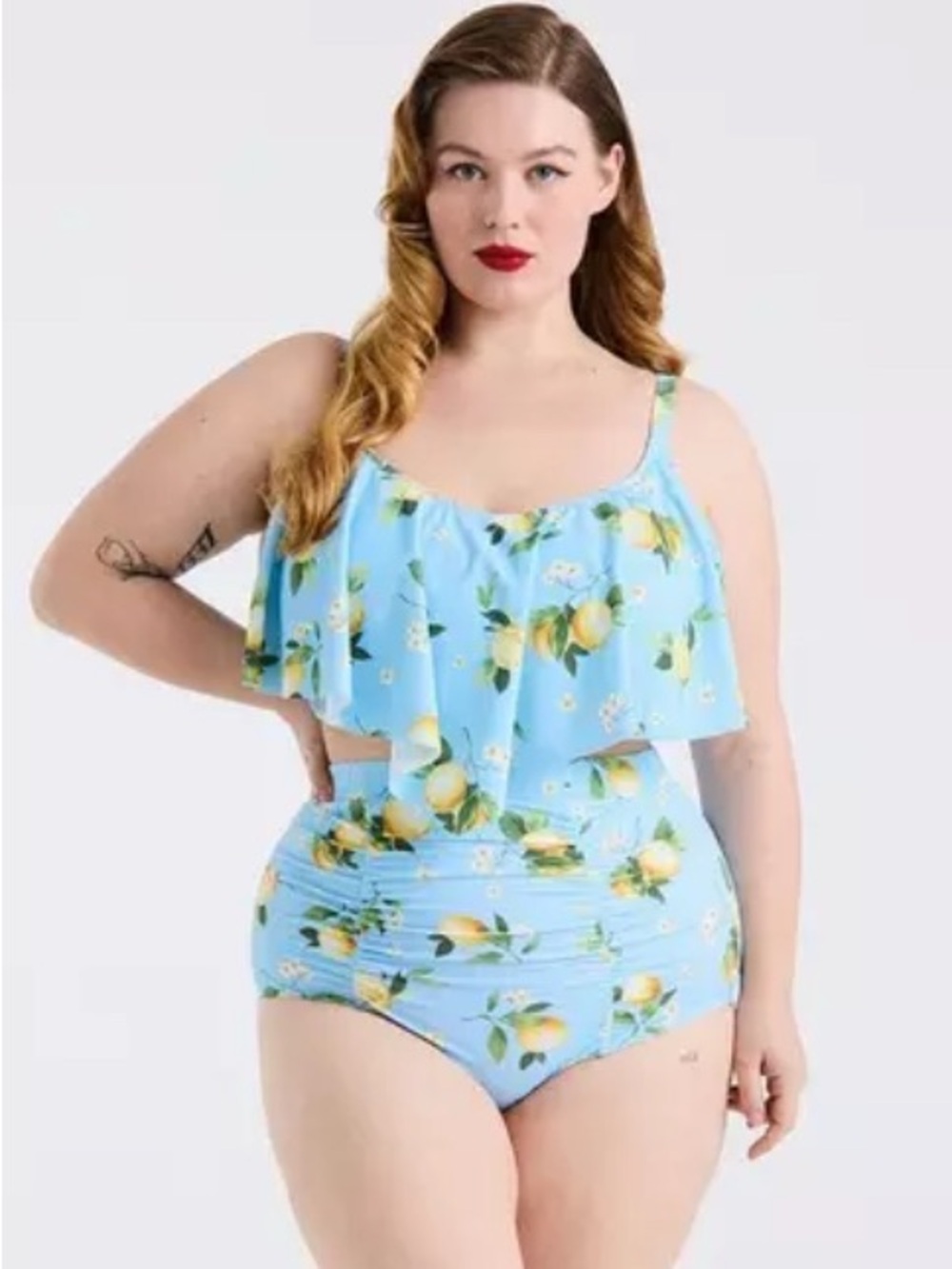 TORRID NWT ultra high “Colleen Lemons” ruched swim bottom - sz. 1X